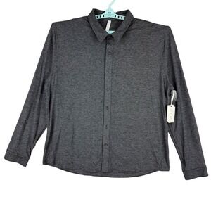 Stylus Men's Long Sleeve Stretch Buttons Casual French Indigo Shirt Size XXL NWT